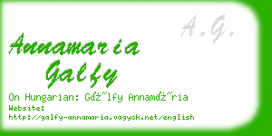 annamaria galfy business card